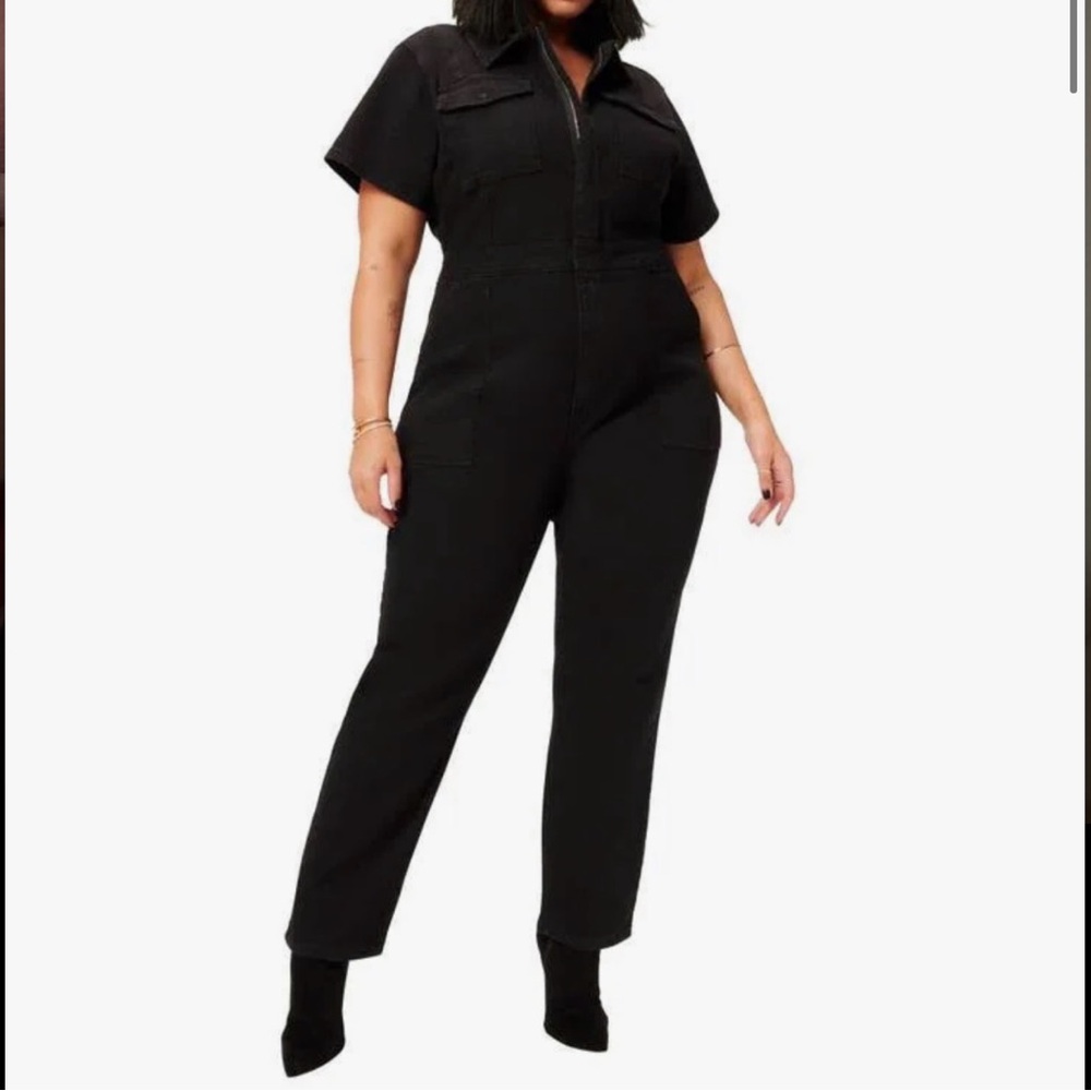 Women's Good American Fit For Success Denim Jumpsuit